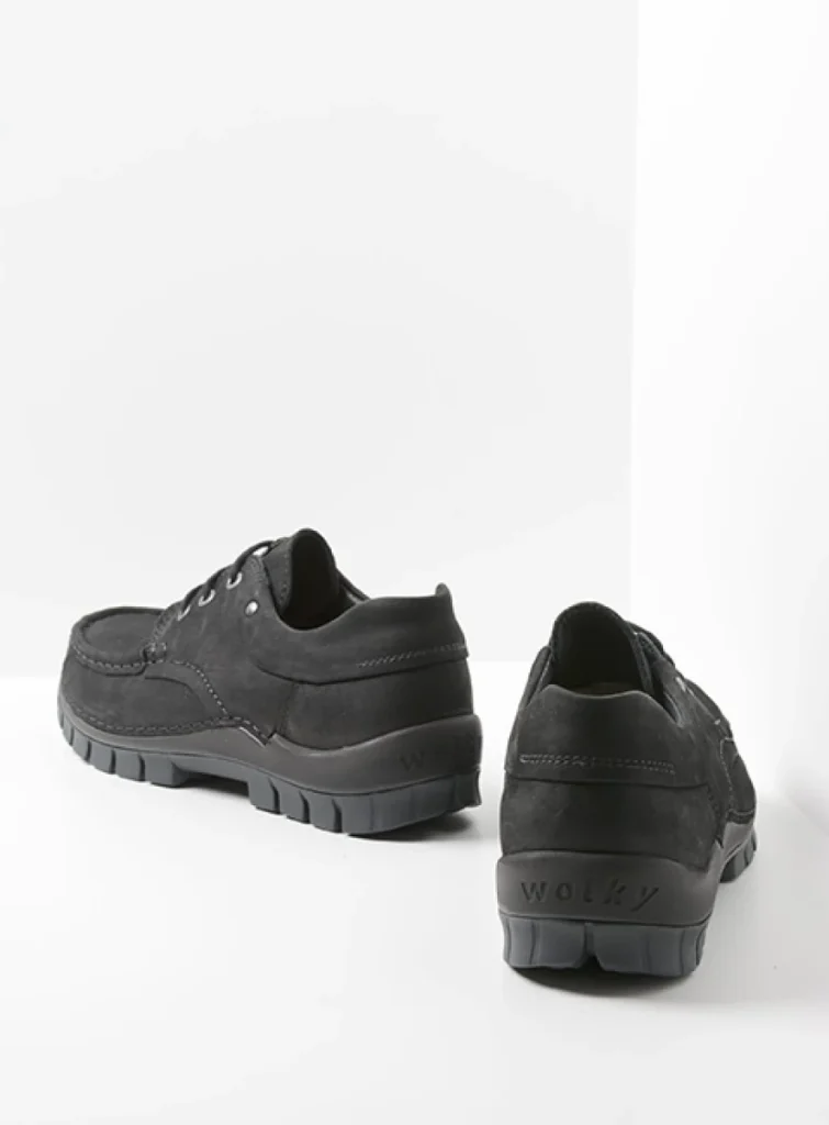 Wolky Comfortable shoes 04750 Fly men 16000 black nubuck