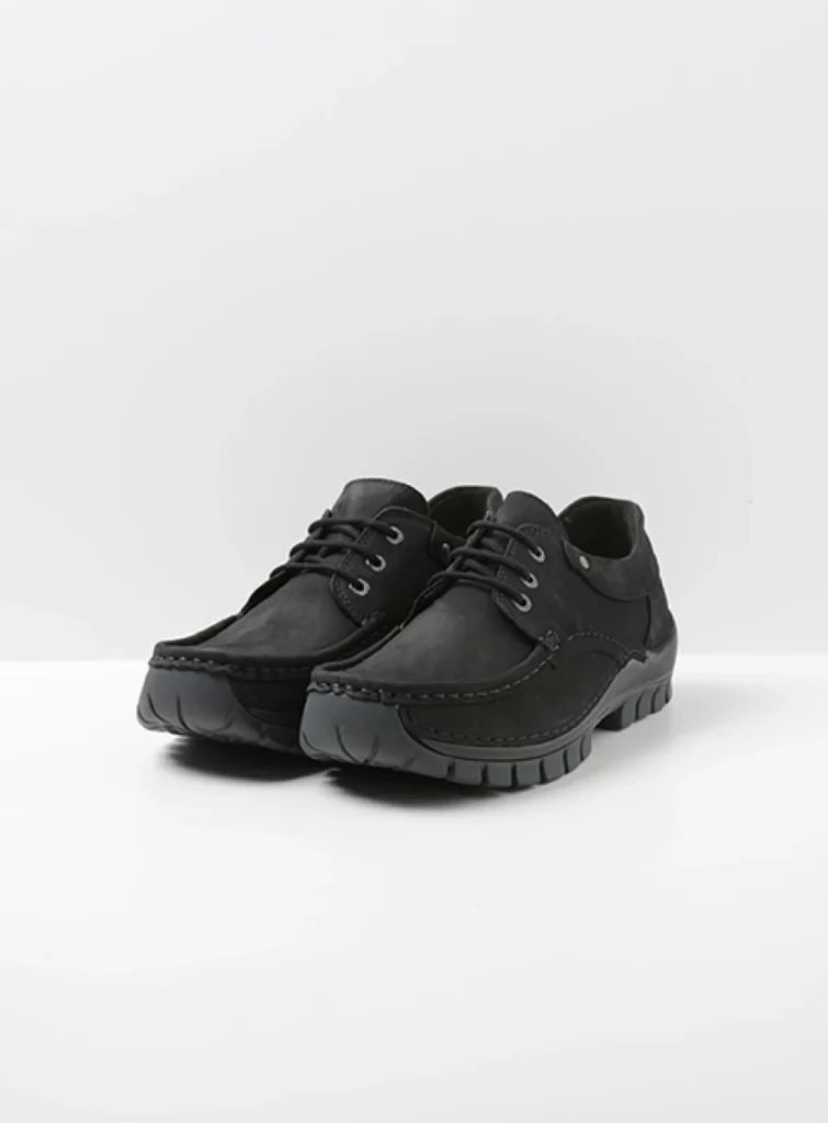 Wolky Comfortable shoes 04750 Fly men 16000 black nubuck