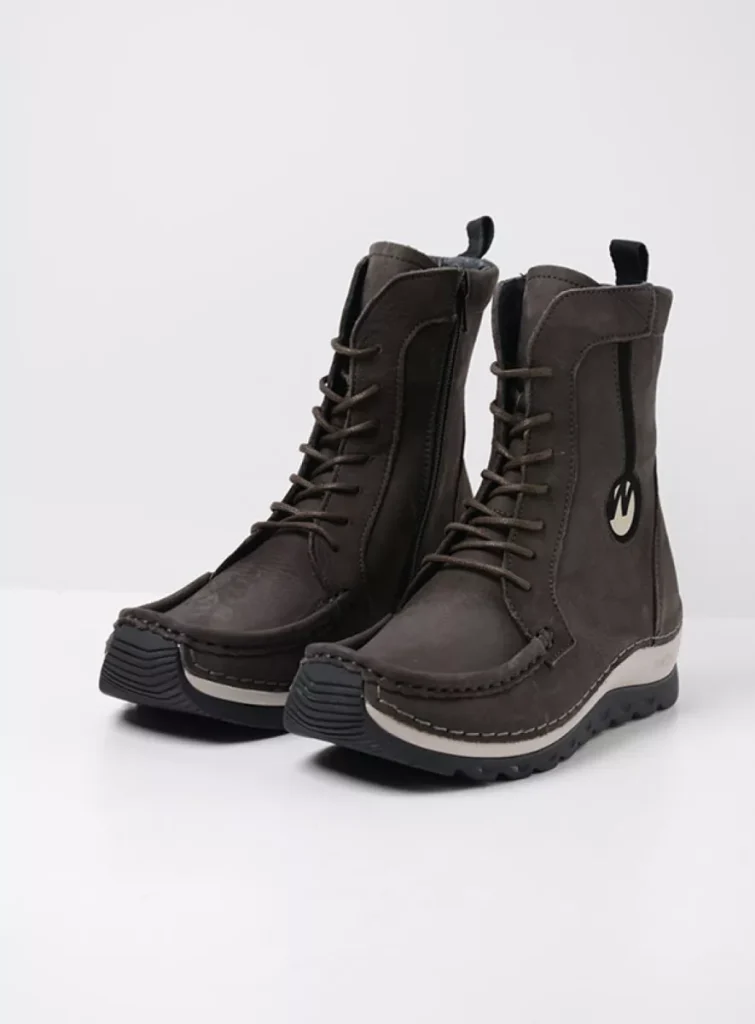 Wolky Lace up boots 04900 Ocean 10301 carbon nubuck