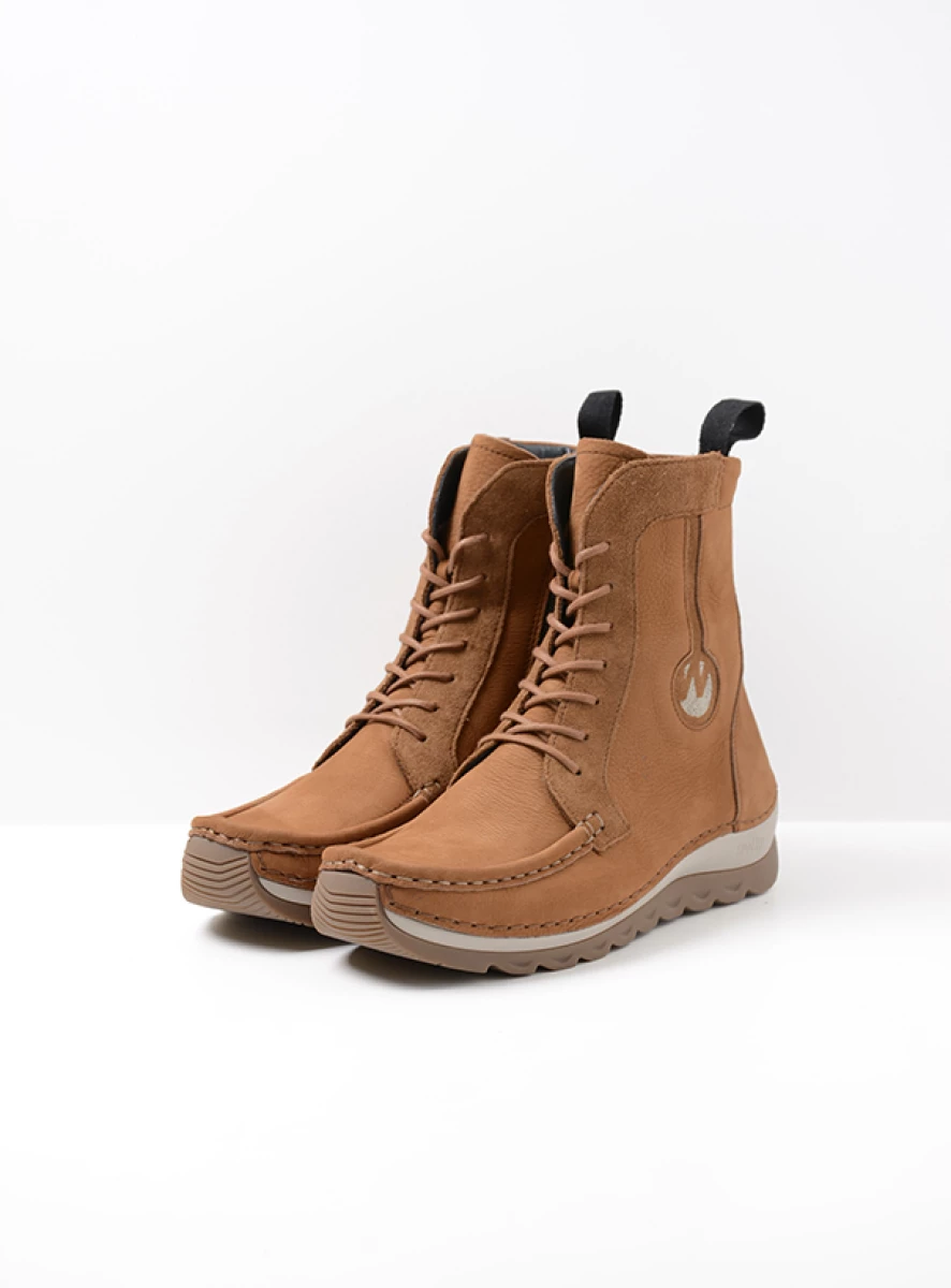 Wolky Lace up boots 04900 Ocean 10430 cognac nubuck