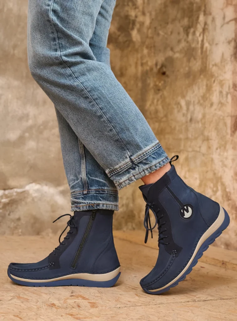 Wolky Lace up boots 04900 Ocean 10820 denim nubuck