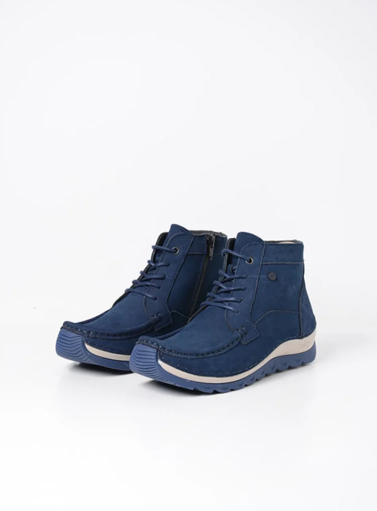 Wolky Lace up boots 04901 Salado 11800 blue nubuck