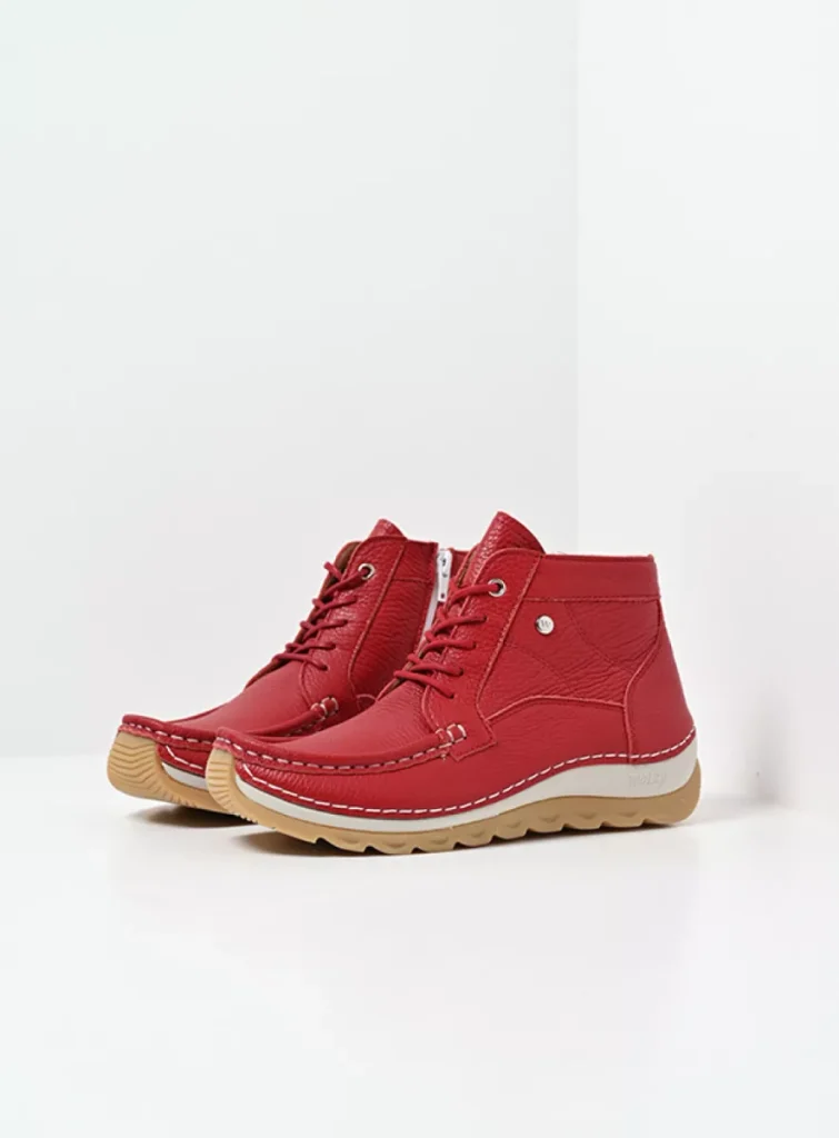 Wolky Lace up boots 04901 Salado 71570 red leather