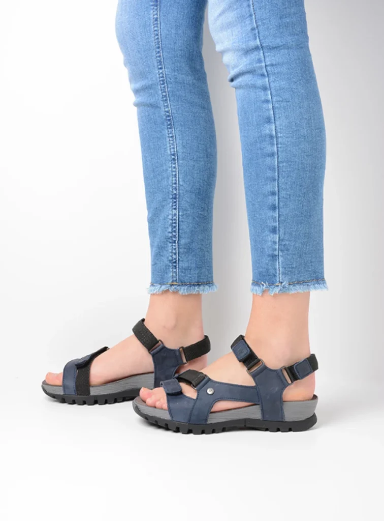 Wolky Sandals 05450 Cradle 30800 blue leather