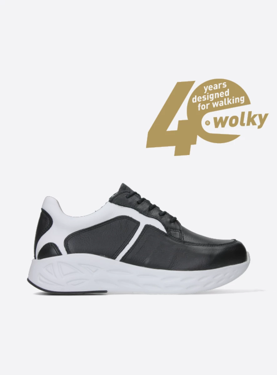 Wolky Lace up shoes 05700 Bounce 24010 black/white leather