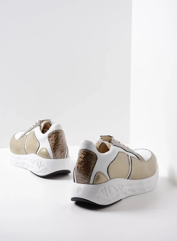 Wolky Trainers 05700 Bounce 91104 white/gold combi leather