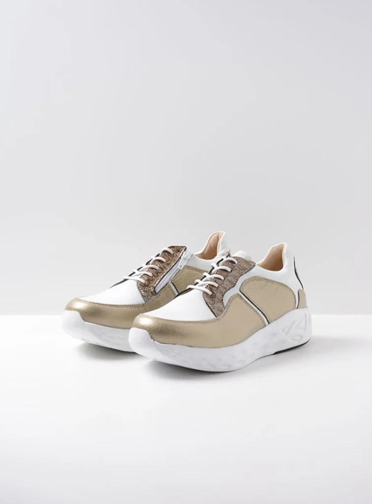 Wolky Trainers 05700 Bounce 91104 white/gold combi leather