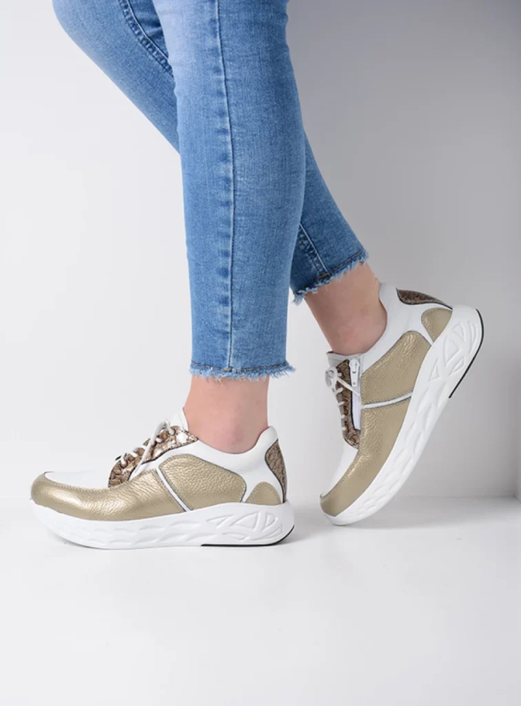 Wolky Trainers 05700 Bounce 91104 white/gold combi leather