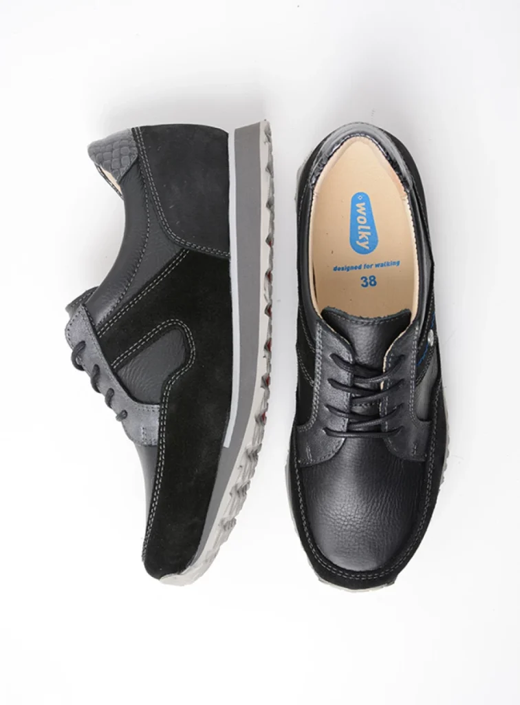 Wolky Lace up shoes 05804 e-Walk 90001 black combi leather