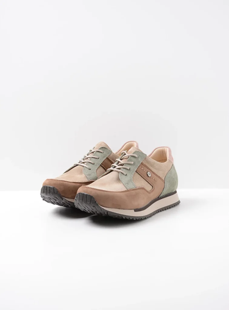 Wolky Trainers 05804 e-Walk 90151 taupe castor grey combi leather