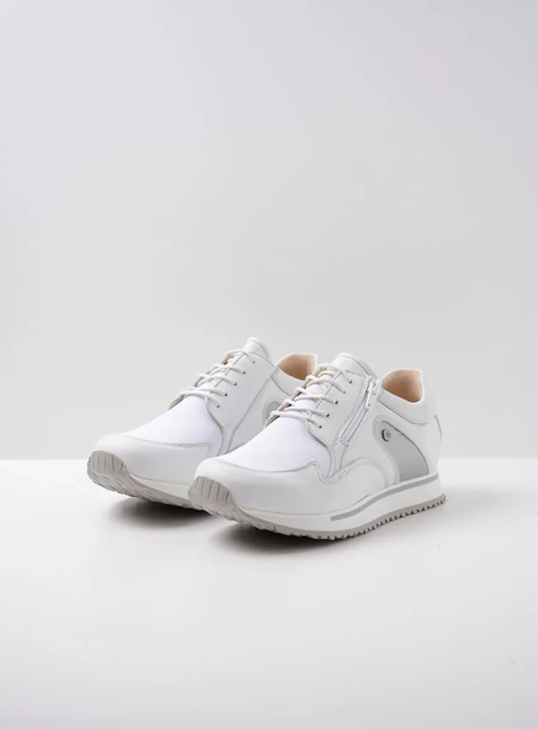 Wolky Lace up shoes 05812 e-Go S2F 90103 white/silver stretch leather