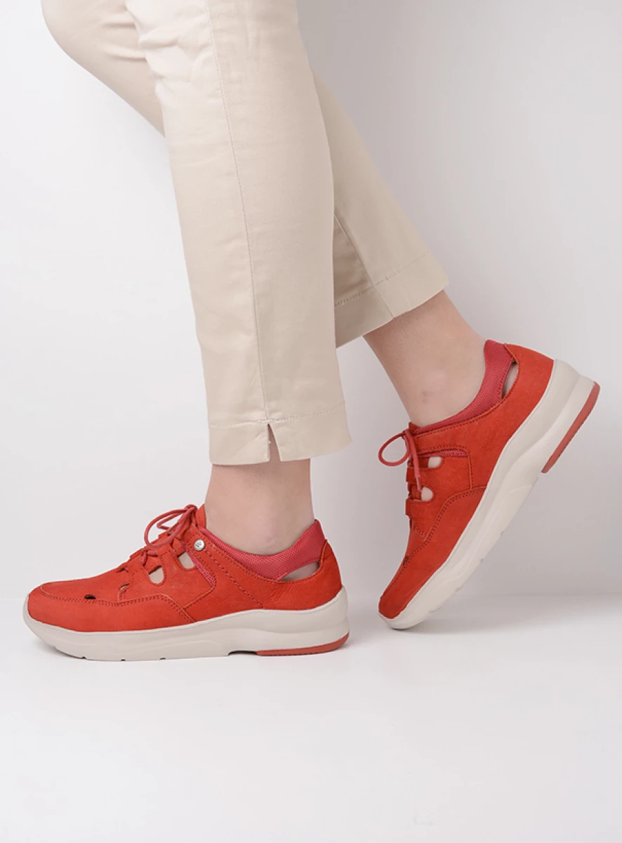 Wolky Lace up shoes 05894 Galena 11570 red nubuck