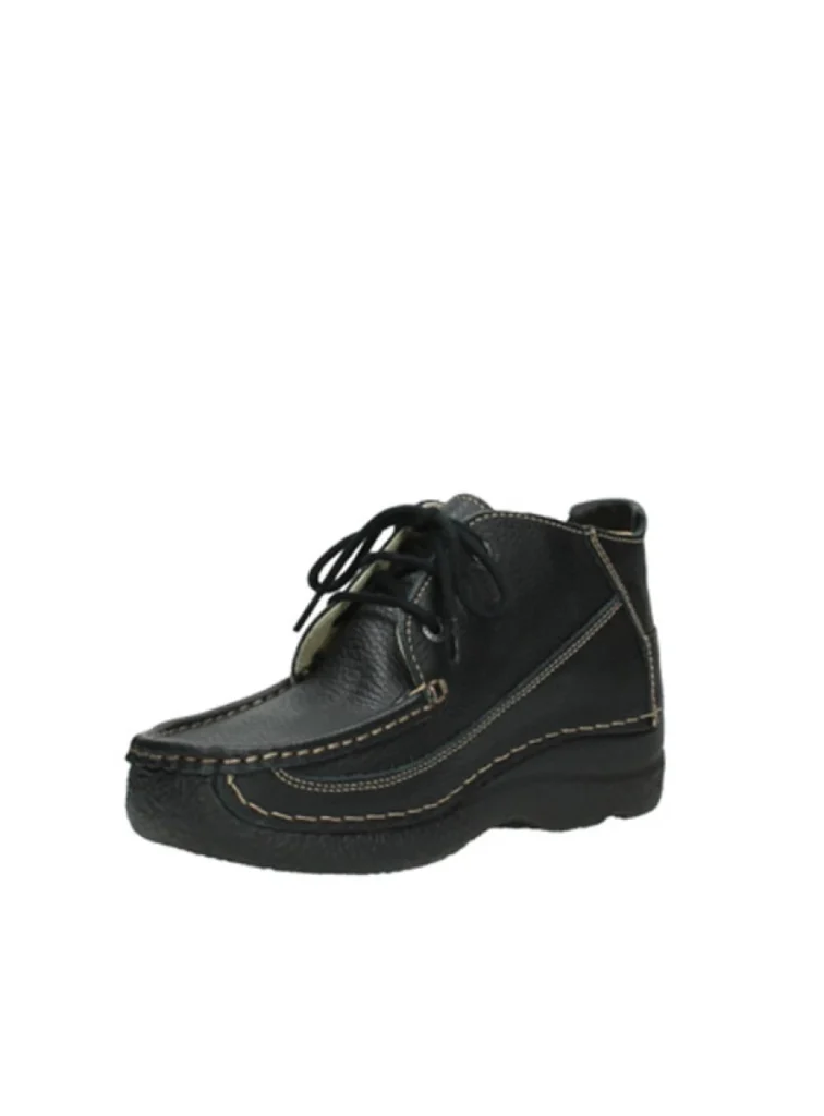 Wolky Comfort shoes 06200 Roll Moc 70000 black leather