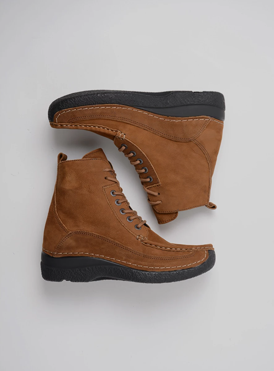 Wolky Lace up boots 06201 Roll Boot 11430 cognac nubuck