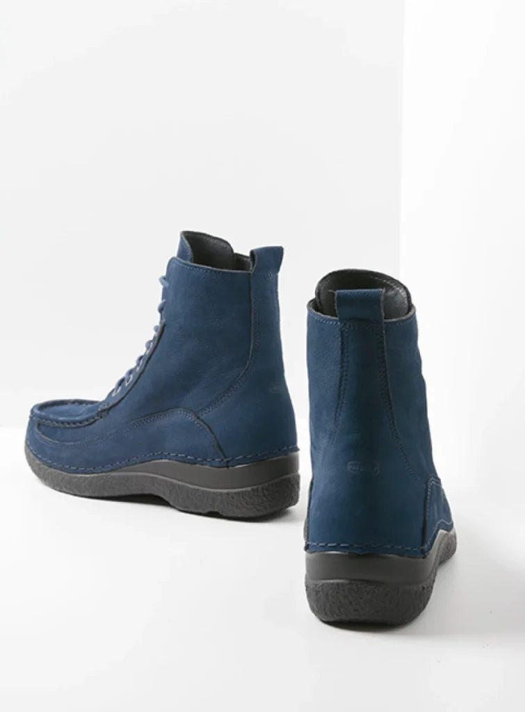 Wolky Lace up boots 06201 Roll Boot 11820 blue nubuck