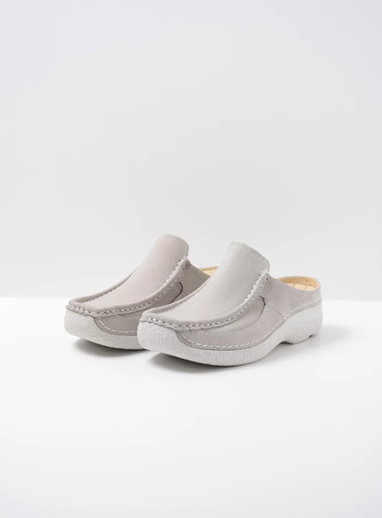 Wolky Clogs 06202 Roll Slide 11206 light-grey nubuck