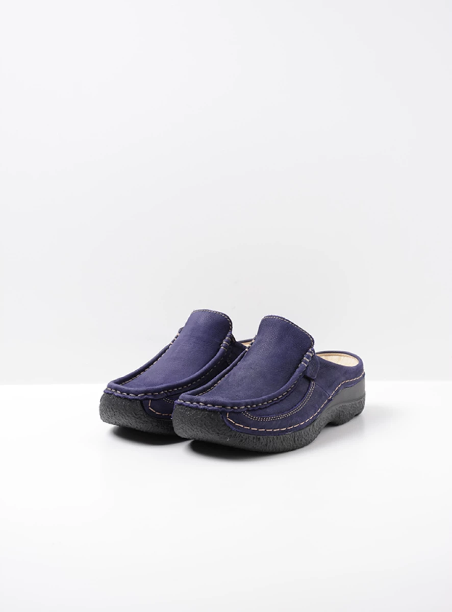 Wolky Clogs 06202 Roll Slide 13600 purple nubuck