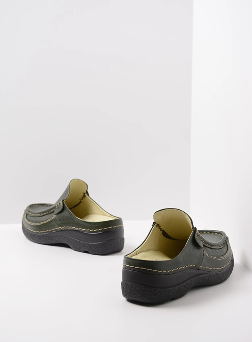 Wolky Clogs 06202 Roll Slide 70730 forest green leather