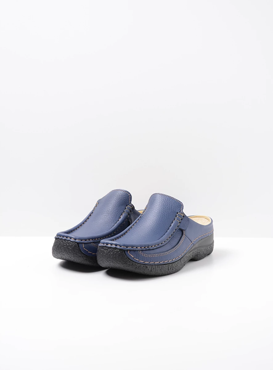 Wolky Clogs 06202 Roll Slide 70890 sky-blue leather