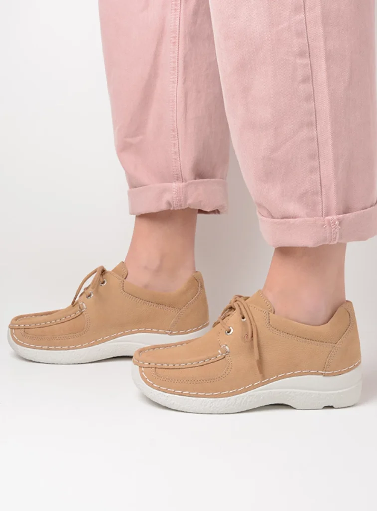 Wolky Lace up shoes 06216 Roll Shoe 11390 beige nubuck