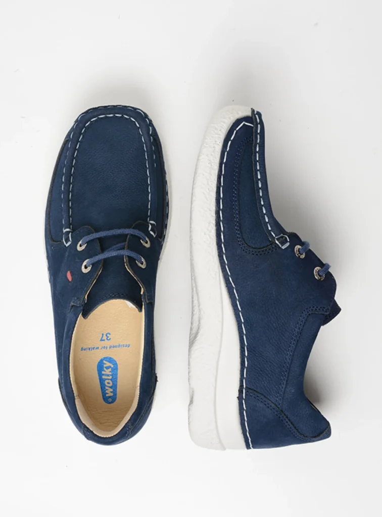 Wolky Lace up shoes 06216 Roll Shoe 11820 denim nubuck