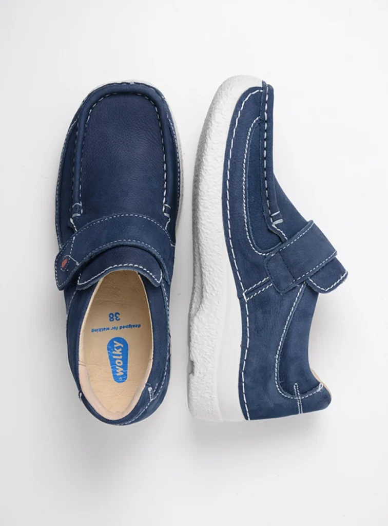 Wolky Mary Janes 06221 Roll Strap 11820 denim nubuck