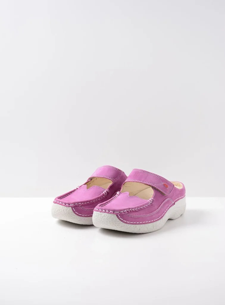 Wolky Clogs 06227 Roll Slipper 16660 fuchsia nubuck