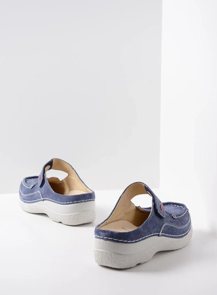 Wolky Clogs 06227 Roll Slipper 93820 denim suede