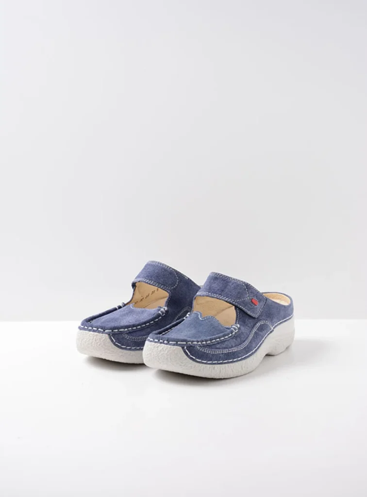 Wolky Clogs 06227 Roll Slipper 93820 denim suede