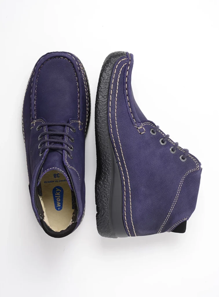 Wolky Lace up boots 06242 Roll Shoot 11600 purple nubuck