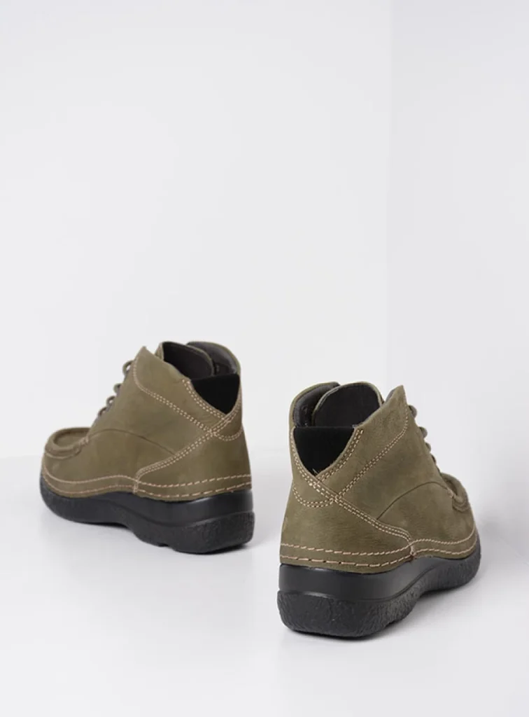 Wolky Lace up boots 06242 Roll Shoot 11709 pesto green nubuck