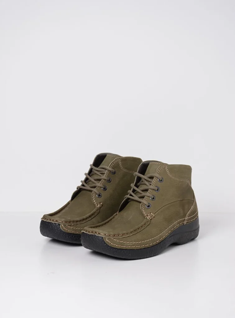 Wolky Lace up boots 06242 Roll Shoot 11709 pesto green nubuck