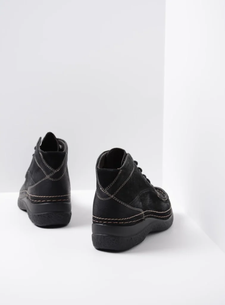 Wolky Lace up boots 06242 Roll Shoot 90000 black nubuck