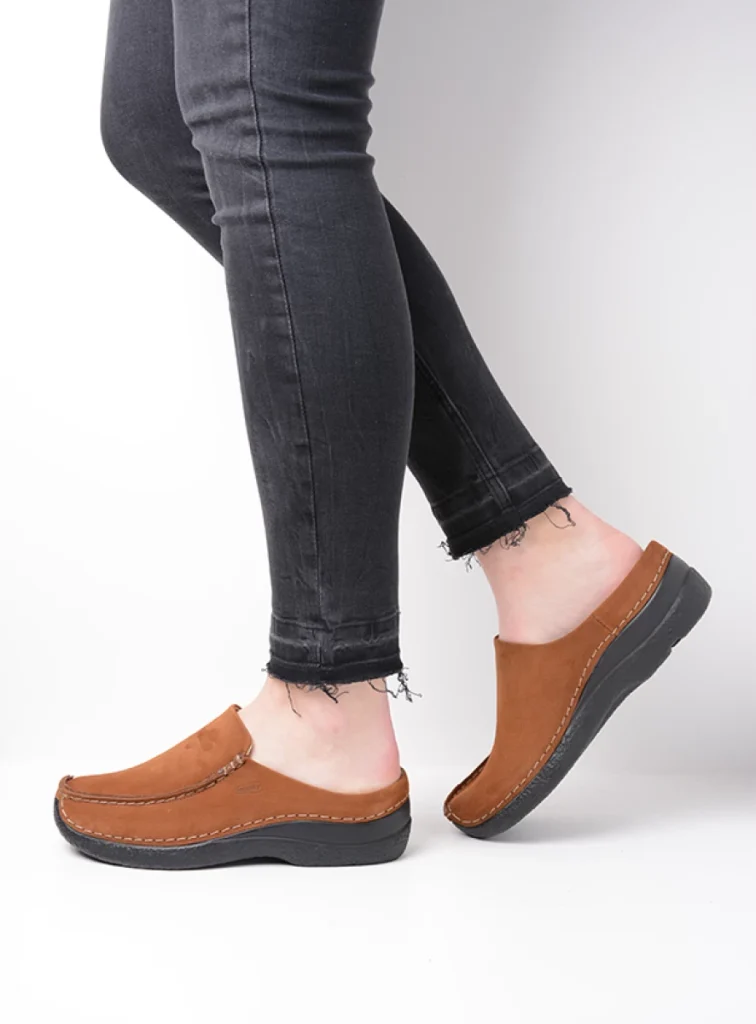 Wolky Clogs 06250 Seamy Slide 16430 cognac nubuck