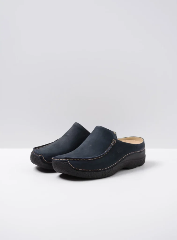 Wolky Clogs 06250 Seamy Slide 16800 blue nubuck