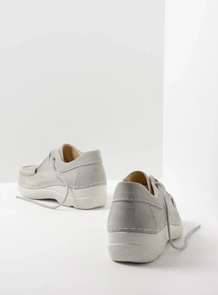 Wolky low lace-up shoes 06252 Seamy Shoe 11206 light gray nubuck