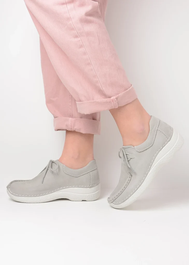 Wolky low lace-up shoes 06252 Seamy Shoe 11206 light gray nubuck