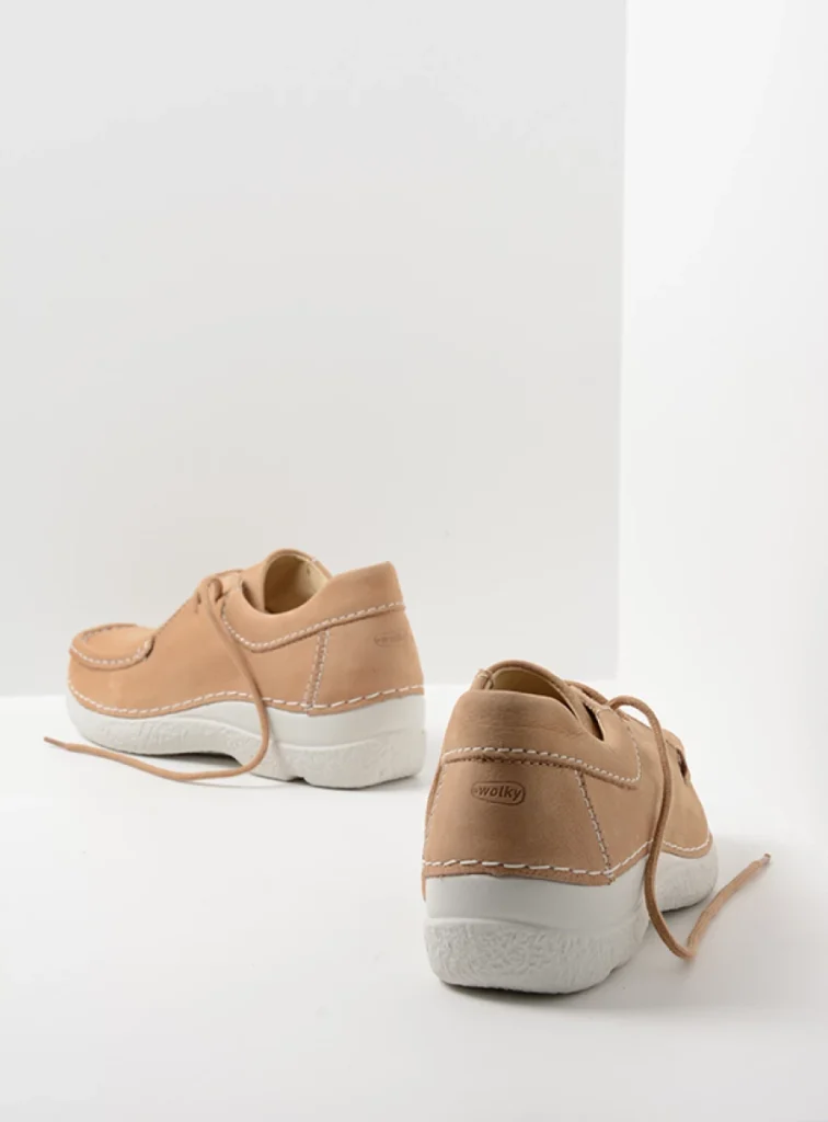 Wolky low lace-up shoes 06252 Seamy Shoe 11390 beige nubuck