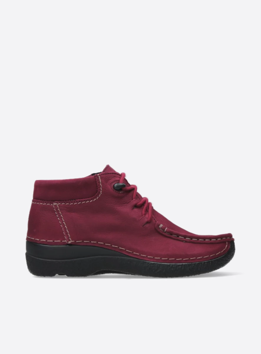 Wolky Lace up boots 06253 Seamy Moc 11530 burgundy nubuck