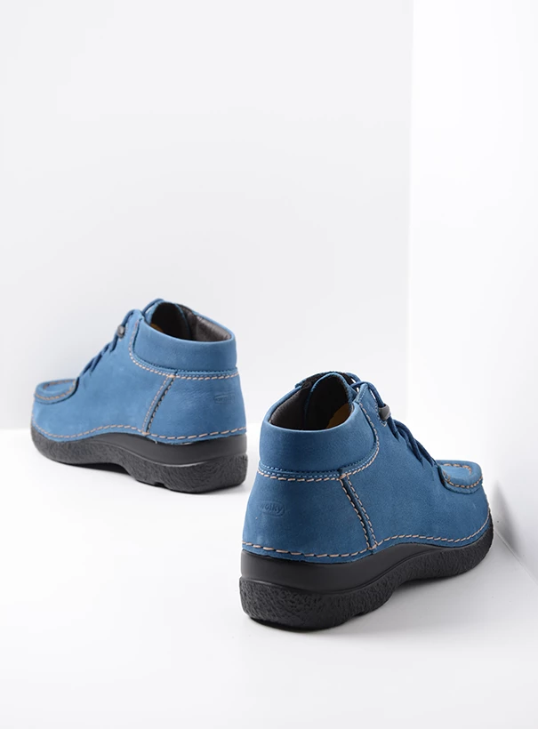 wolky high lace up shoes 06253 seamy moc 11804 atlantic blue nubuck back