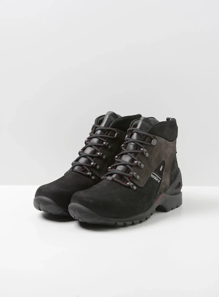 Wolky Lace up boots 06505 Traction WP 16000 black nubuck