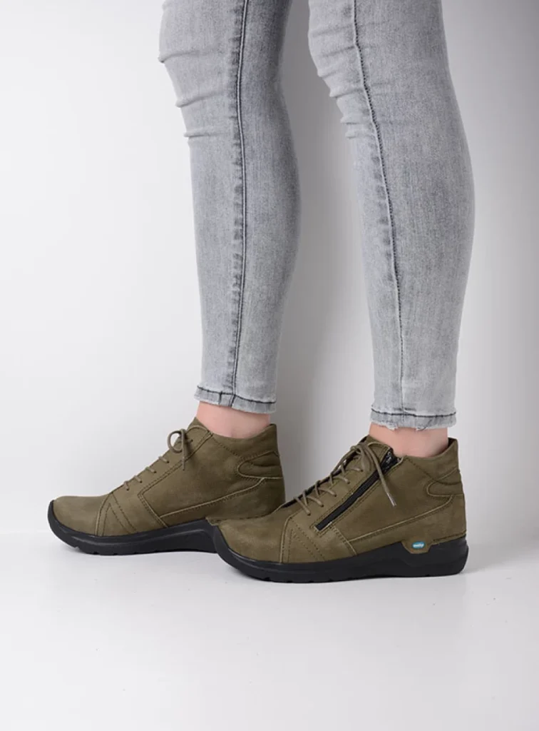 Wolky Lace up boots 06606 Why 11709 pesto green nubuck