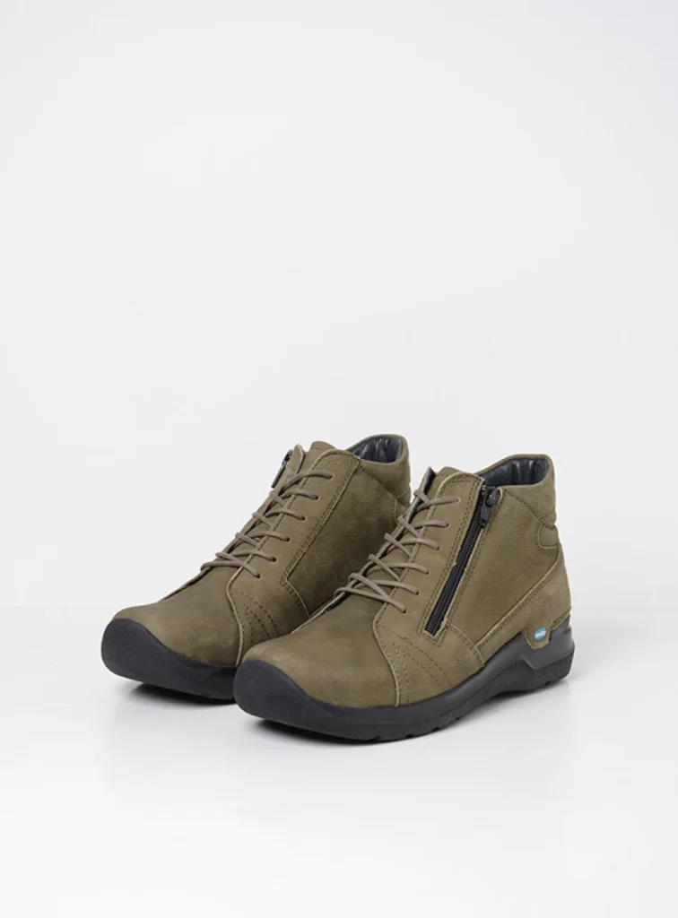 Wolky Lace up boots 06606 Why 11709 pesto green nubuck