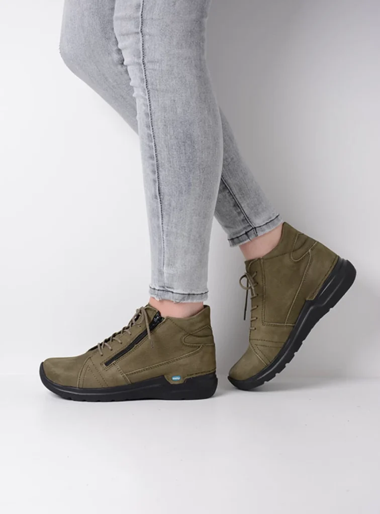 Wolky Lace up boots 06606 Why 11709 pesto green nubuck