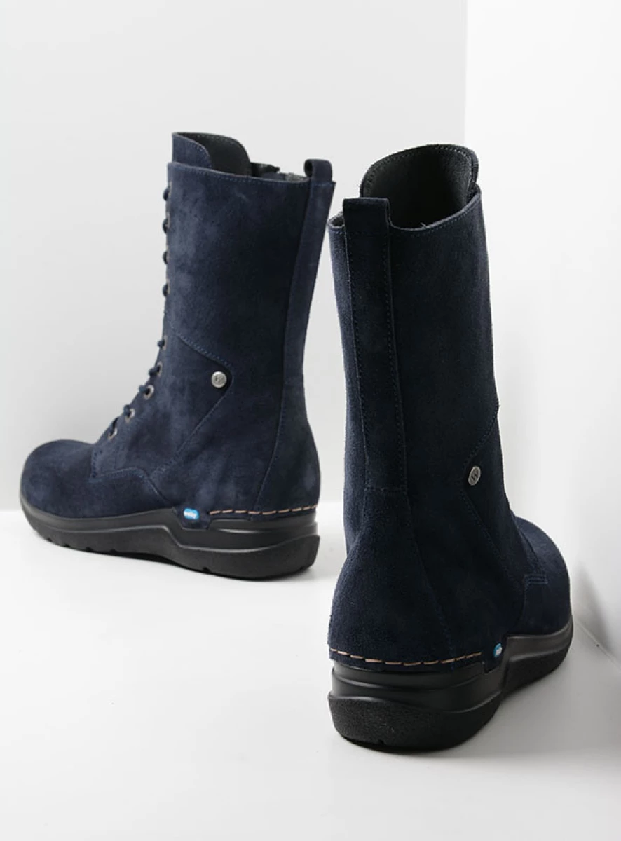 Wolky Lace up boots 06613 Zigzag 45800 blue suede