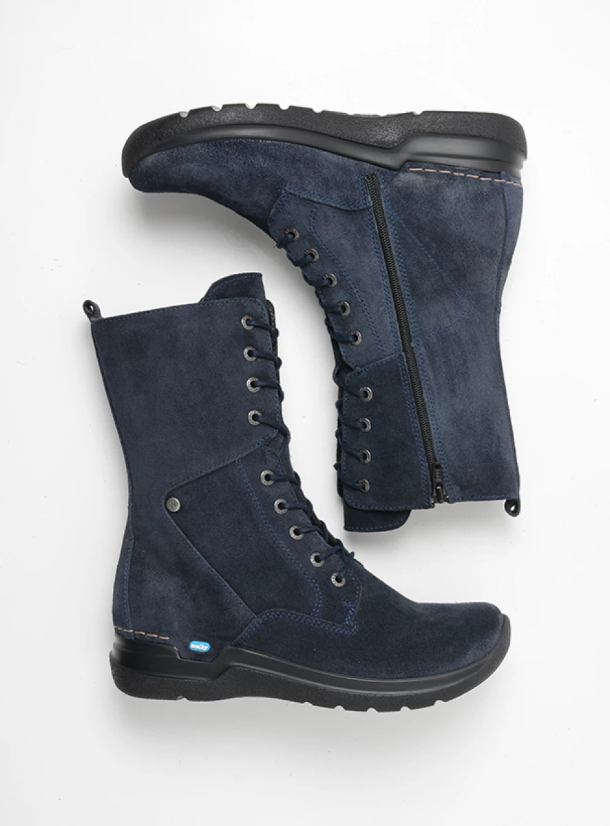 Wolky Lace up boots 06613 Zigzag 45800 blue suede