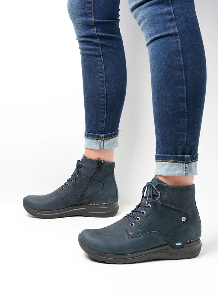 Wolky Lace up boots 06616 Whynot HV 16800 blue nubuck