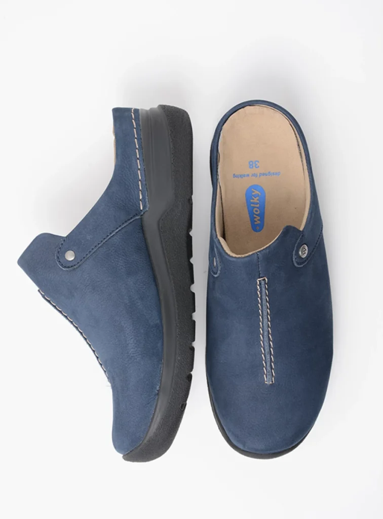 Wolky Clogs 06625 Holland DB 98800 blue nubuck