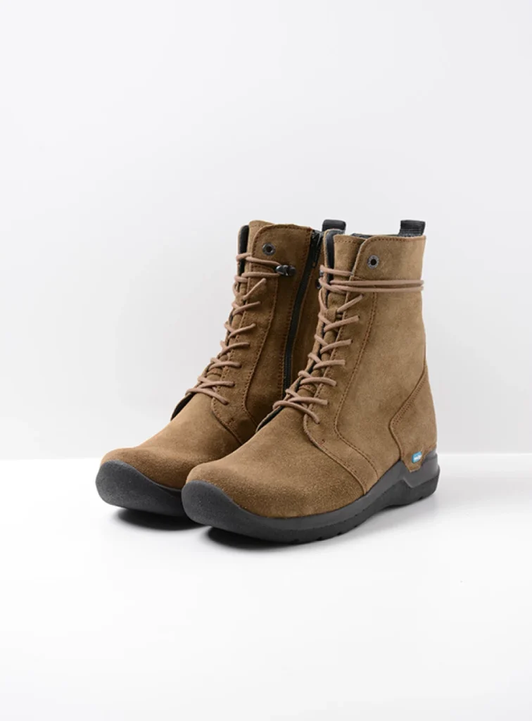 Wolky Lace up boots 06626 Bluff 40155 dark taupe suede