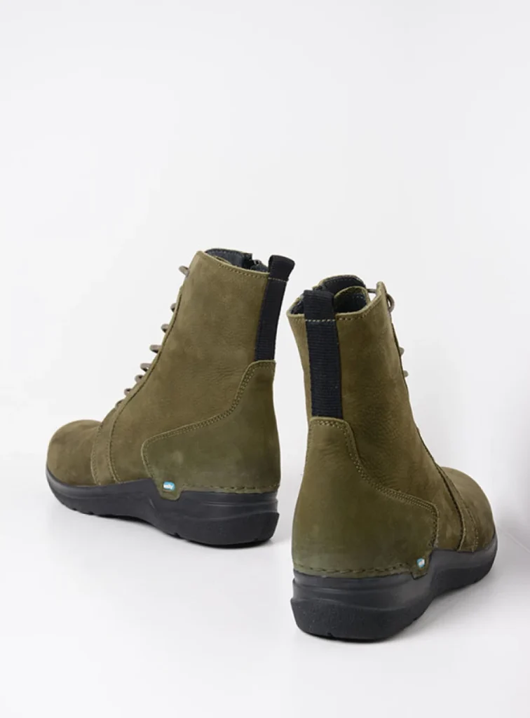 Wolky Lace up boots 06632 Viper HV 10709 pesto groen nubuck